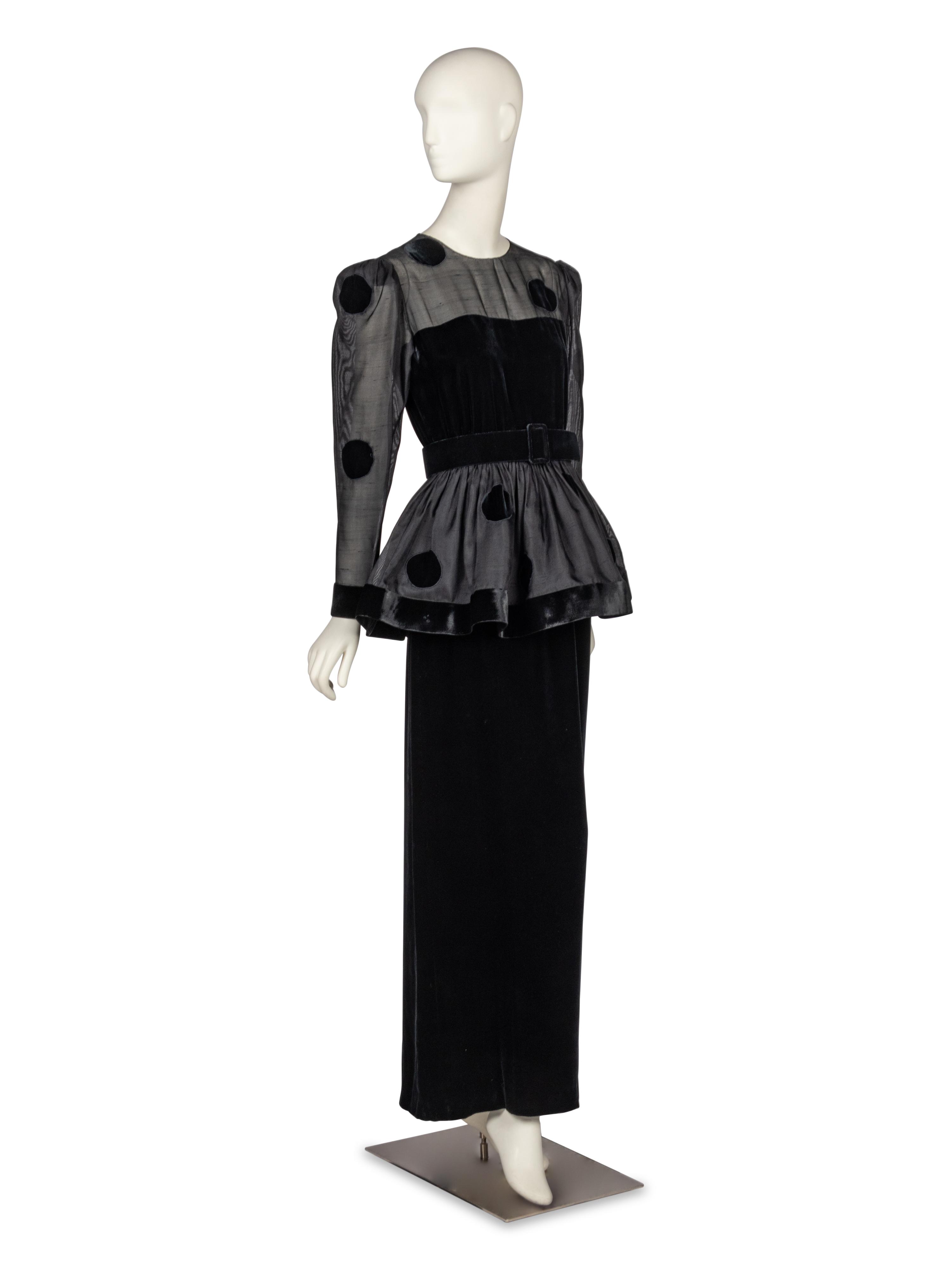 Bill Blass, Velvet Evening Gown, 1984