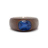 HEMMERLE, SAPPHIRE, GOLD, AND COPPER RING