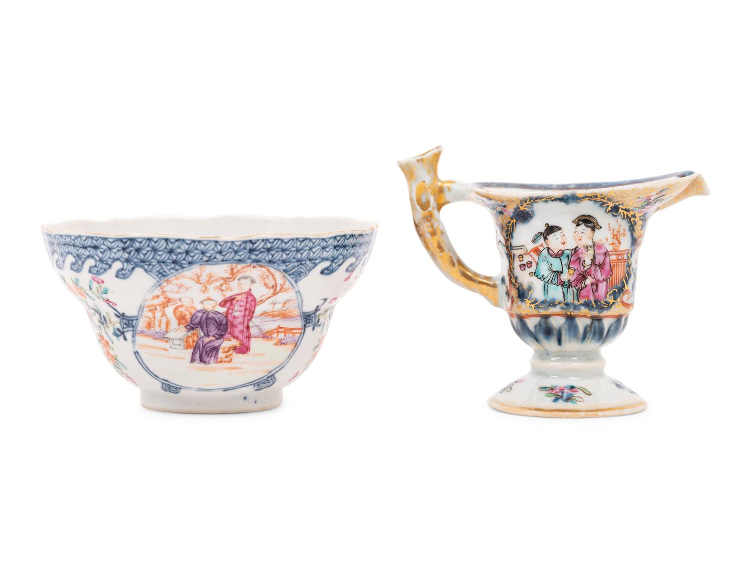 Two Chinese Export Famille Rose Porcelain Articles