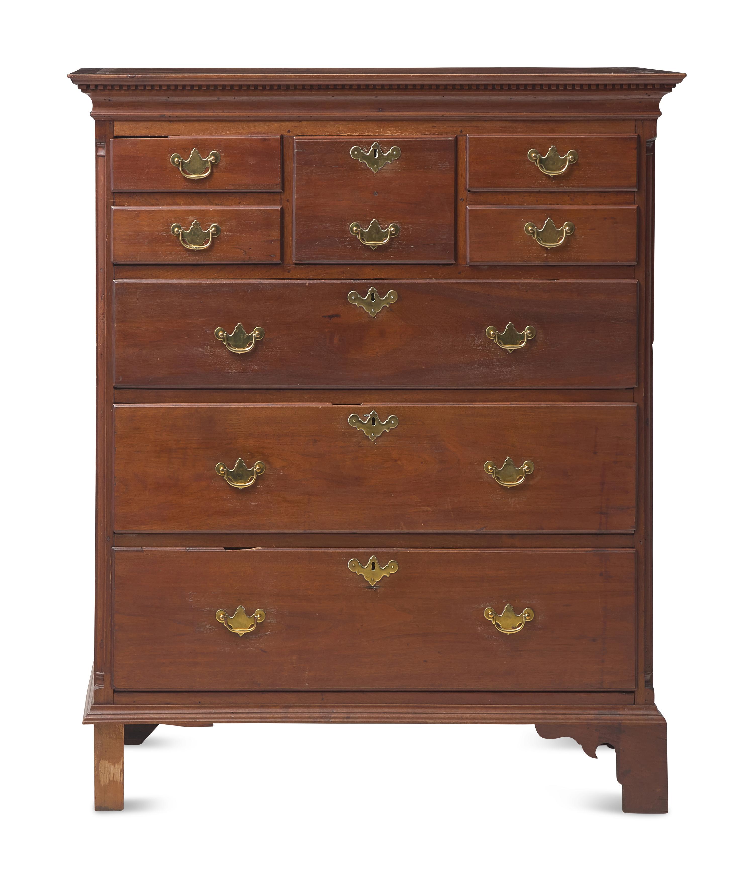 A Chippendale Walnut Chest of Drawers, Southeastern Pennsylvania