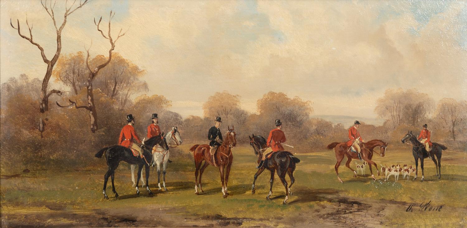 Fox Hunting (four paintings)