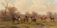 Fox Hunting (four paintings)
