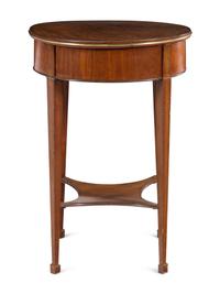 A Directoire Style Brass Mounted Mahogany Side Table