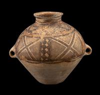 A Chinese Painted Pottery Handled Jar