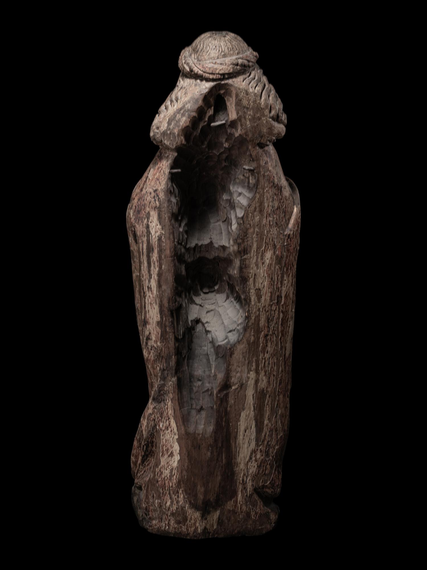A Carved, Painted and Parcel Gilt Lindenwood Figure of a Tyrolean Knight