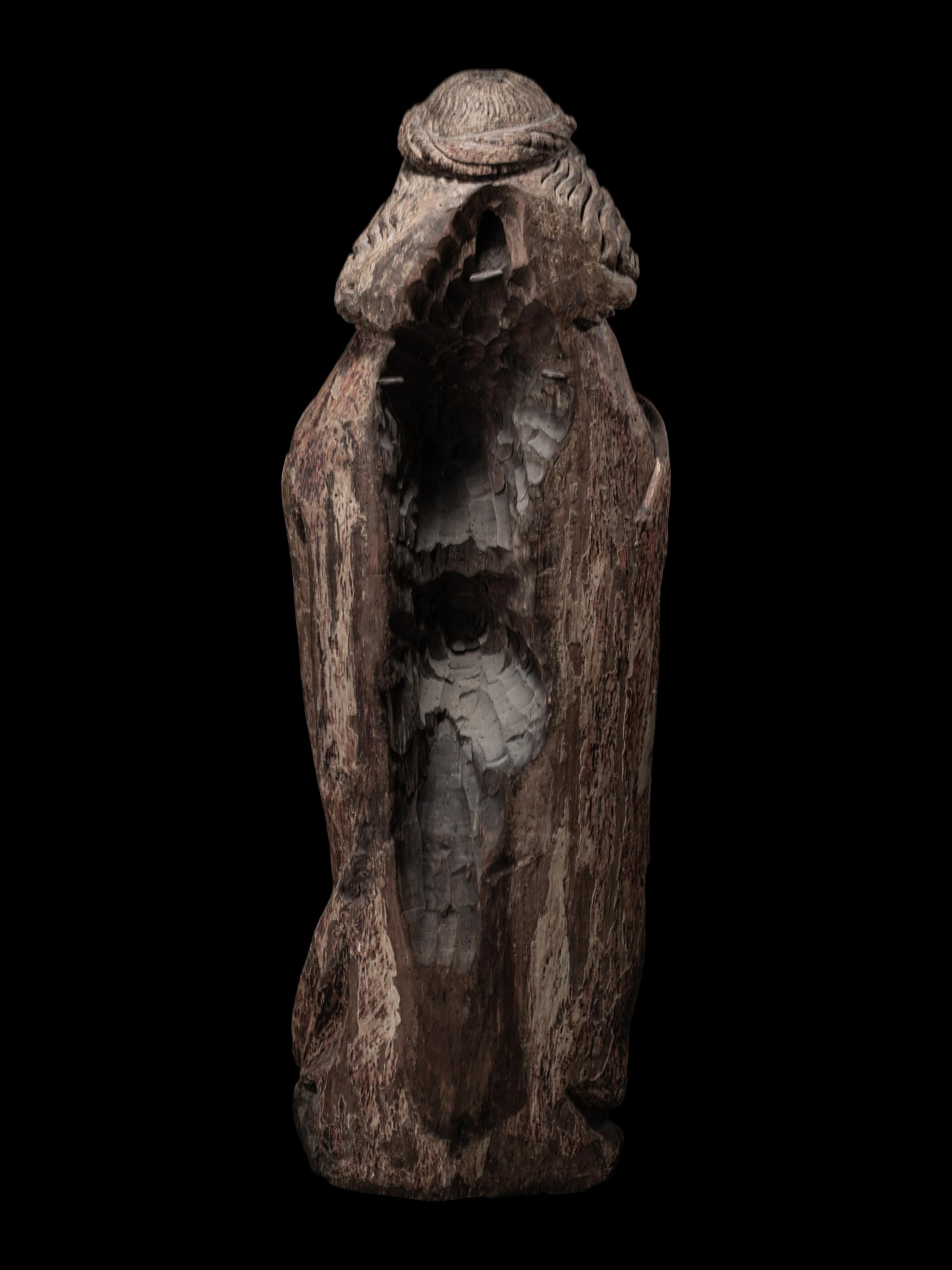 A Carved, Painted and Parcel Gilt Lindenwood Figure of a Tyrolean Knight