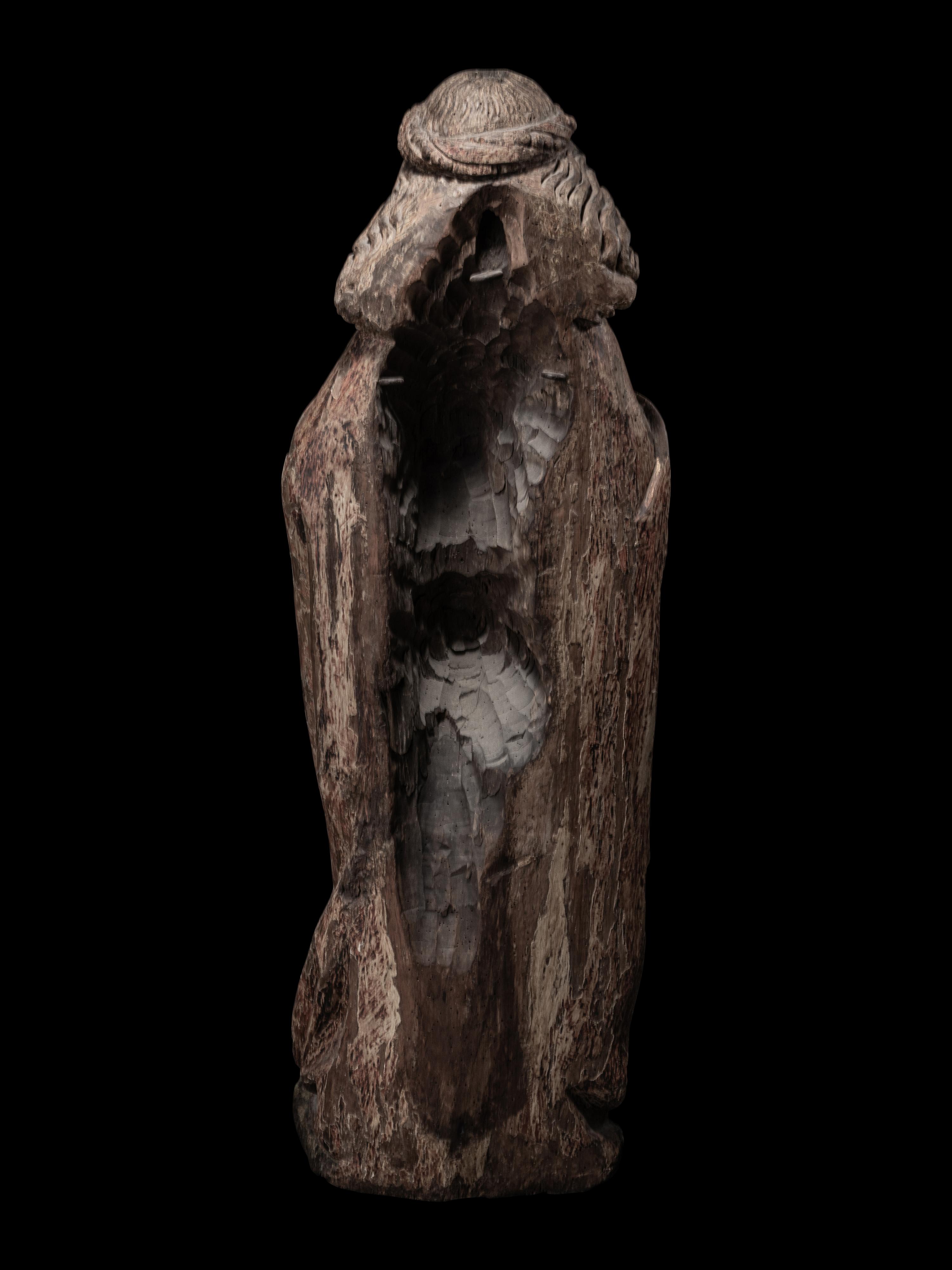 A Carved, Painted and Parcel Gilt Lindenwood Figure of a Tyrolean Knight