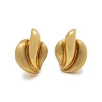 HENRY DUNAY, YELLOW GOLD EARCLIPS