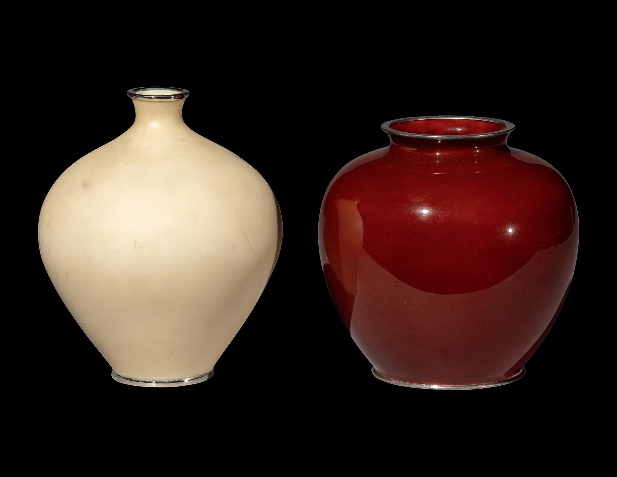 Two Japanese Cloisonné Enamel Jars
