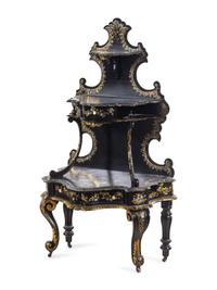 A Pair of Victorian Mother-of-Pearl Inlaid Étagères