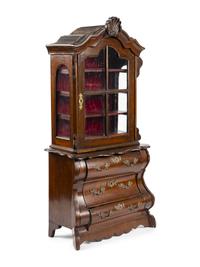 A Dutch Mahogany Diminutive Cabinet