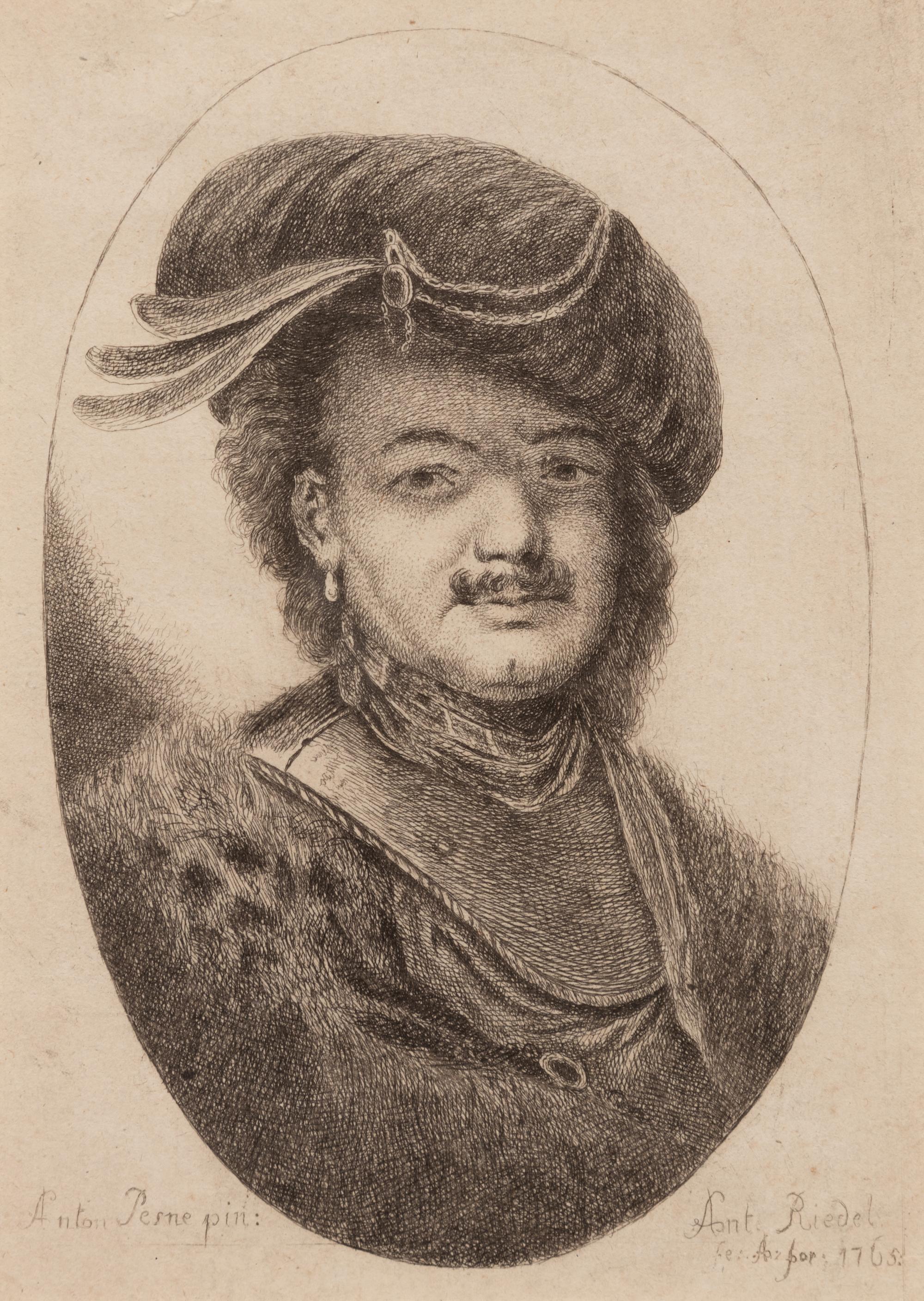 A pair of engraved portraits (by Giovanni Benedetto Castiglione and an unknown artist)