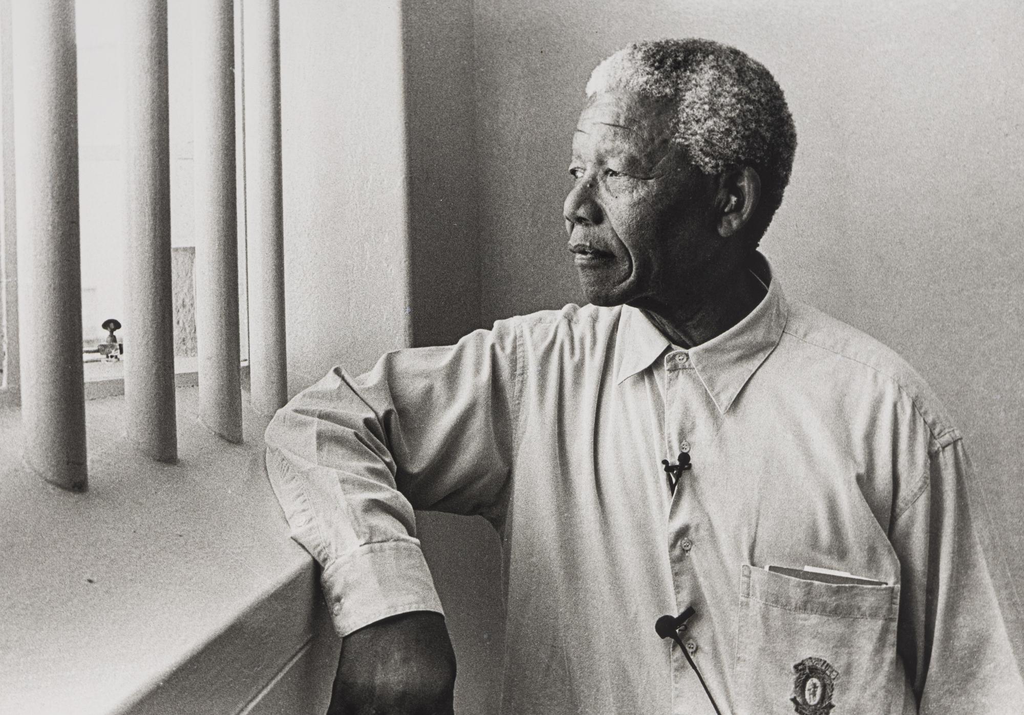 Jürgen Schadeberg (1931-2020) Nelson Mandela revisiting his cell on Robben Island, 1994