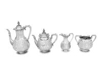 A Victorian Silver Four-Piece Tea and Coffee Service