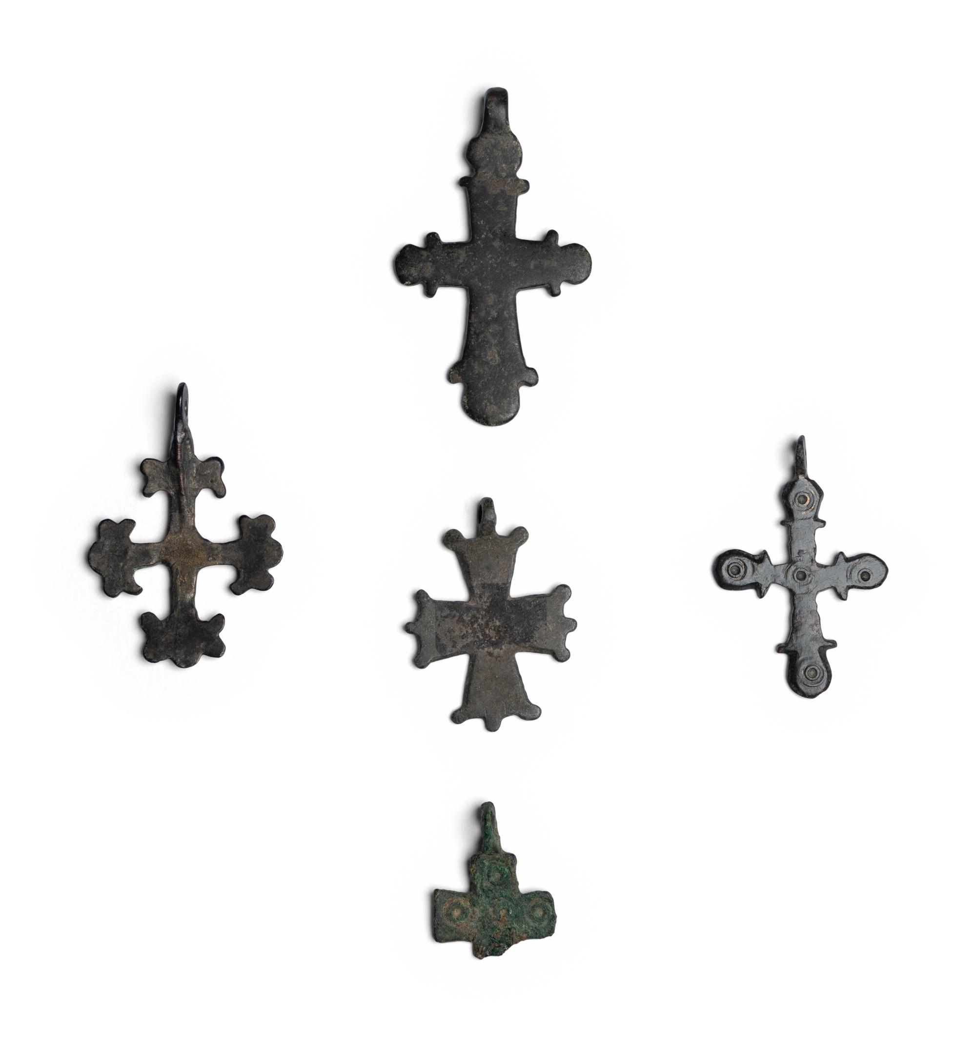 Five Byzantine Bronze Crosses