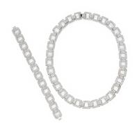 DIAMOND AND WHITE GOLD CONVERTIBLE NECKLACE AND BRACELET