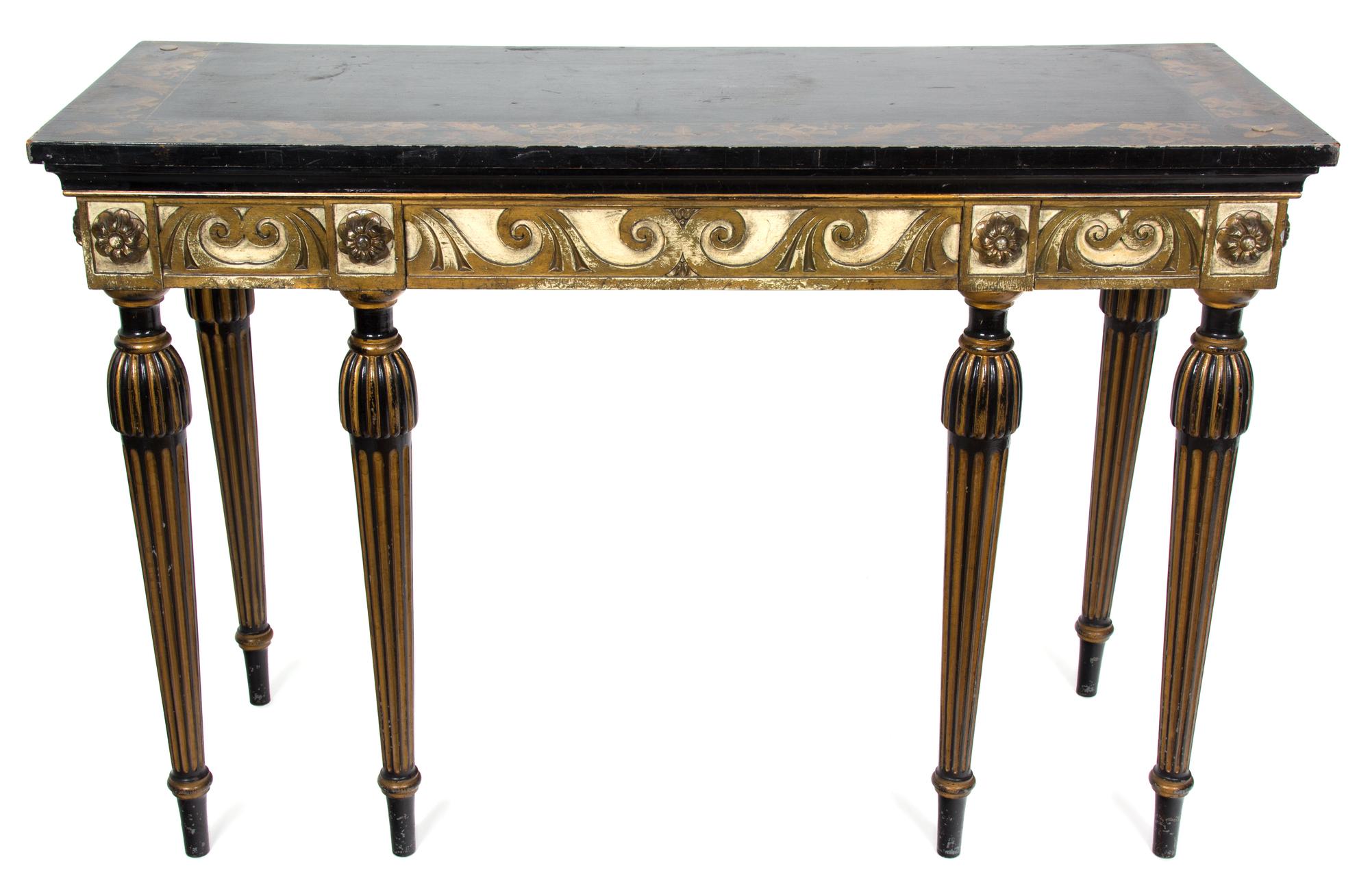 An Italian Neoclassical Console Table Height 32 3/4 x width 47 3/4 x depth 18 inches. — LATE 18TH CENTURY