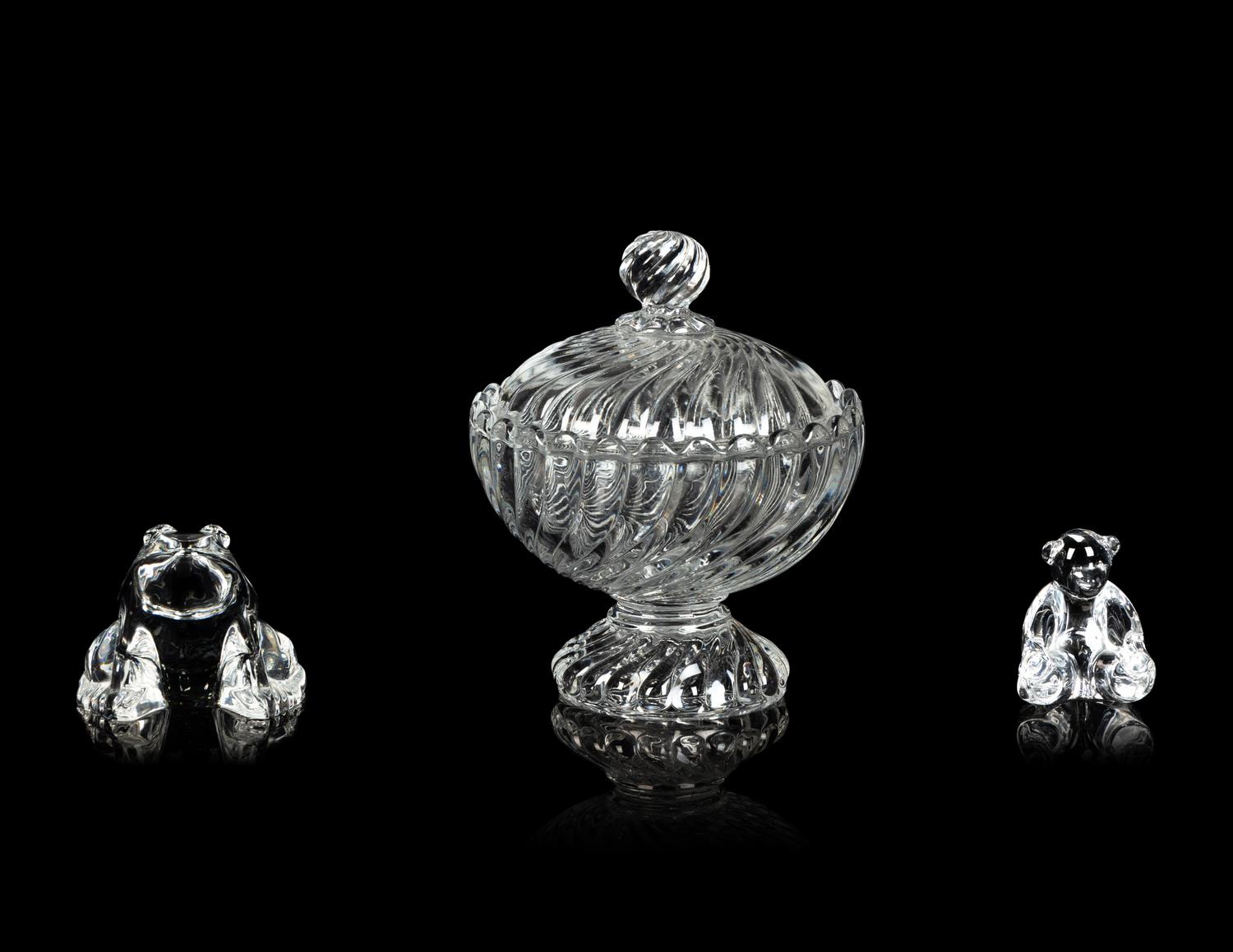 Three Baccarat Glass Articles
