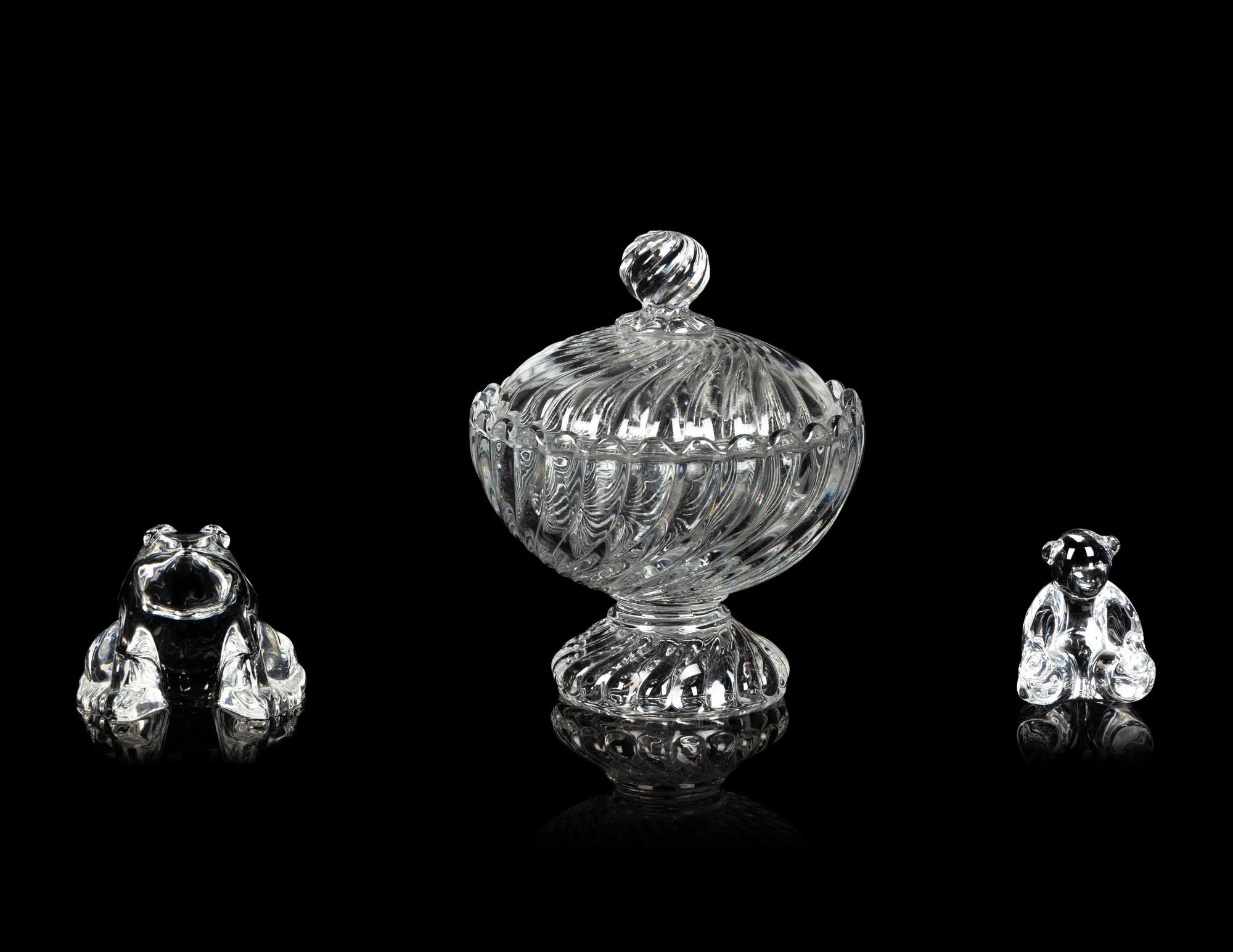 Three Baccarat Glass Articles