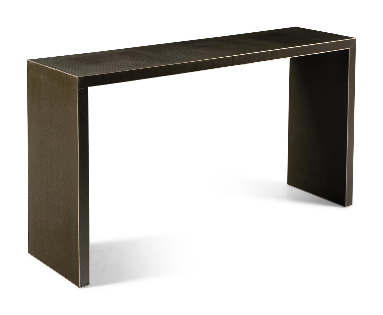 A Contemporary Metal Console Table
