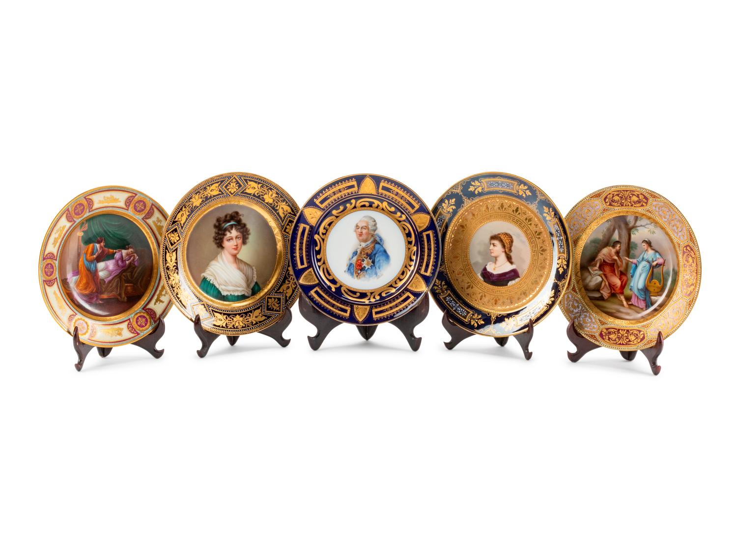 Five Vienna Porcelain Cabinet Plates — CIRCA 1900