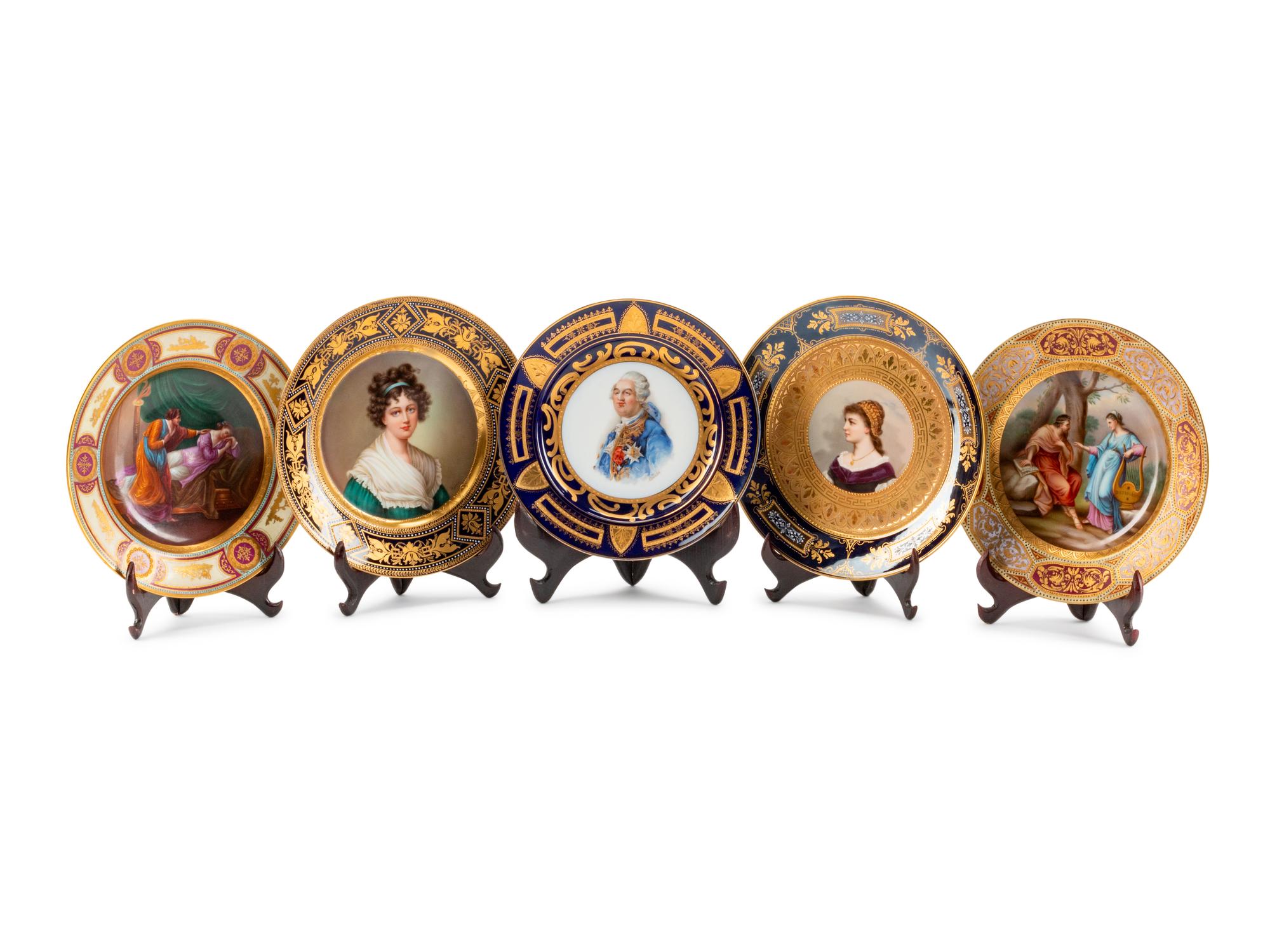 Five Vienna Porcelain Cabinet Plates — CIRCA 1900