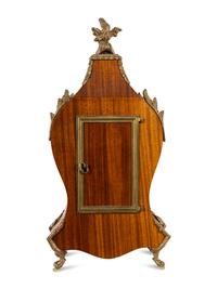 A Napoleon III Style Gilt Metal Mounted Marquetry Bracket Clock