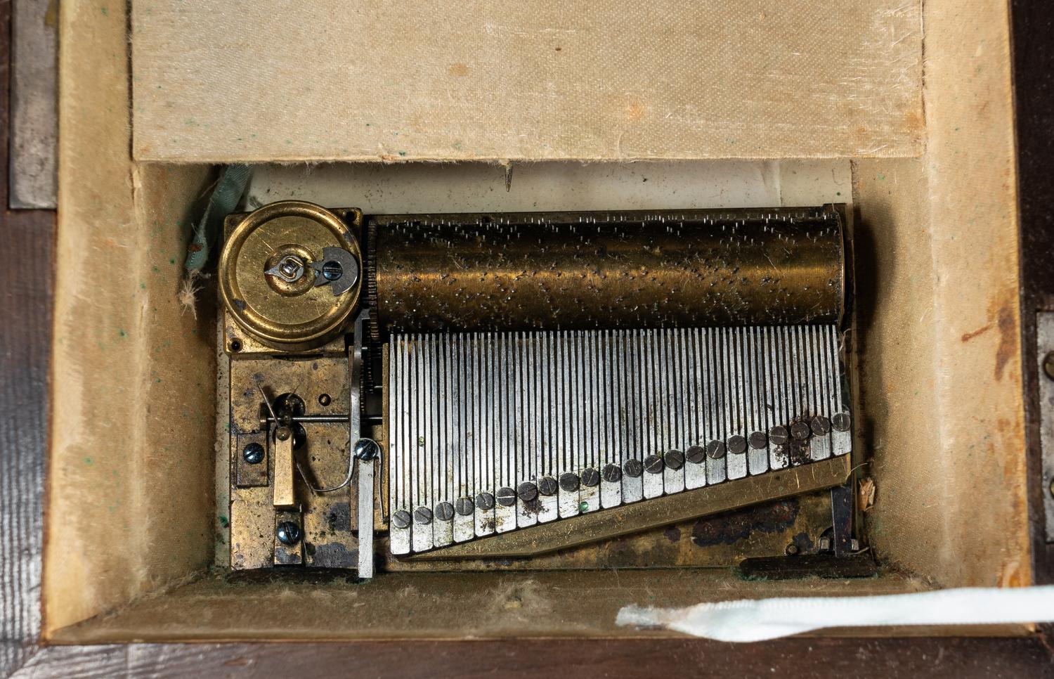 A Palais Royal Burlwood Musical Sewing Necessaire
