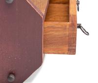 A Diminutive Hanging Display Shelf, a Cinnabar Box and a Wooden Dresser Box