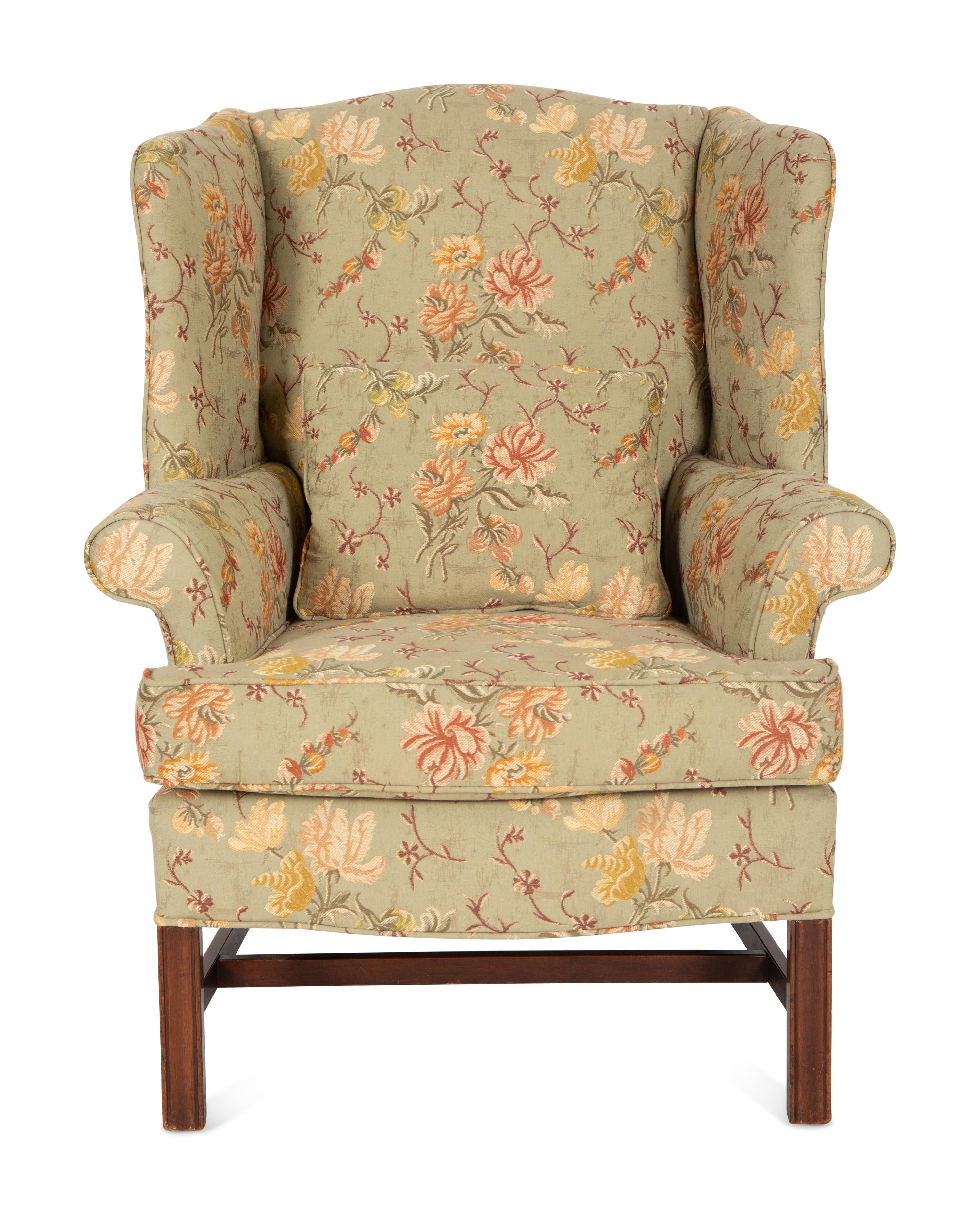 Pair of George III Style Wingback Armchairs