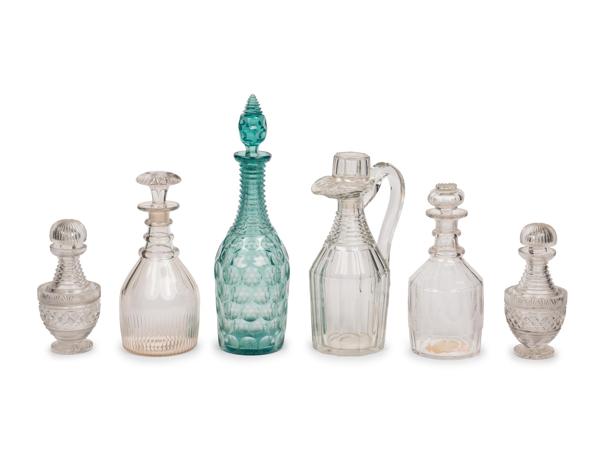 A Collection of Glass Decanters