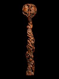 A Carved Boxwood Ruyi Scepter