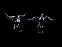 A Group of Five Steuben Glass Figures of Birds