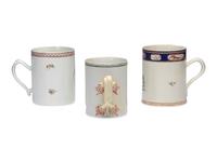 Three Chinese Export Porcelain Mugs