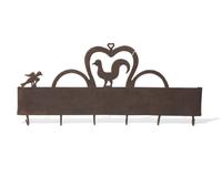 A Wrought Iron Kitchen Wall Rack, French, Early 19th Century