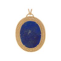 YELLOW GOLD AND LAPIS LAZULI PENDANT