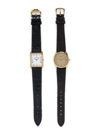 BAUME & MERCIER, TWO YELLOW GOLD WATCHES