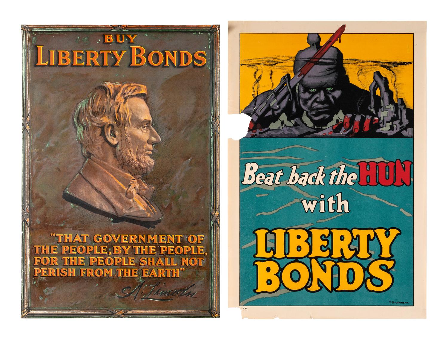 [WORLD WAR I]. A group of 6 posters promoting Liberty Bonds, comprising: