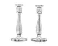 A Pair of Georg Jensen Silver Candlesticks