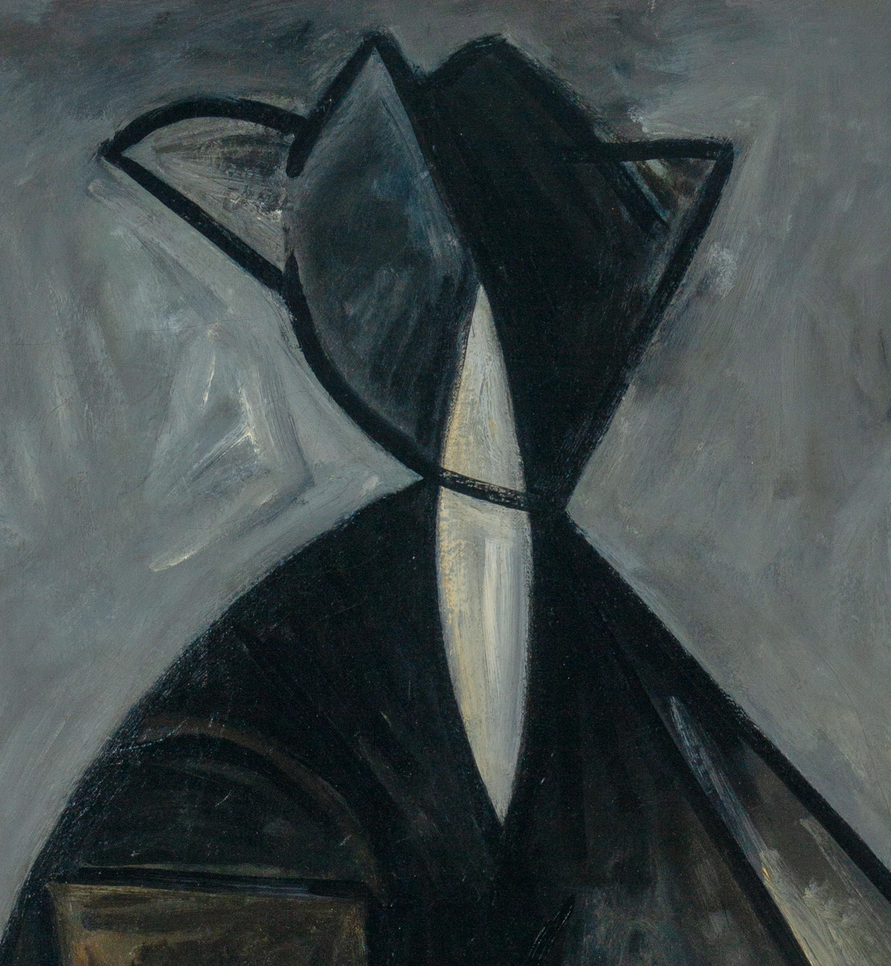 Figura Seduta, Fondo Nero (Sitting Figure: Black Background) , 1950