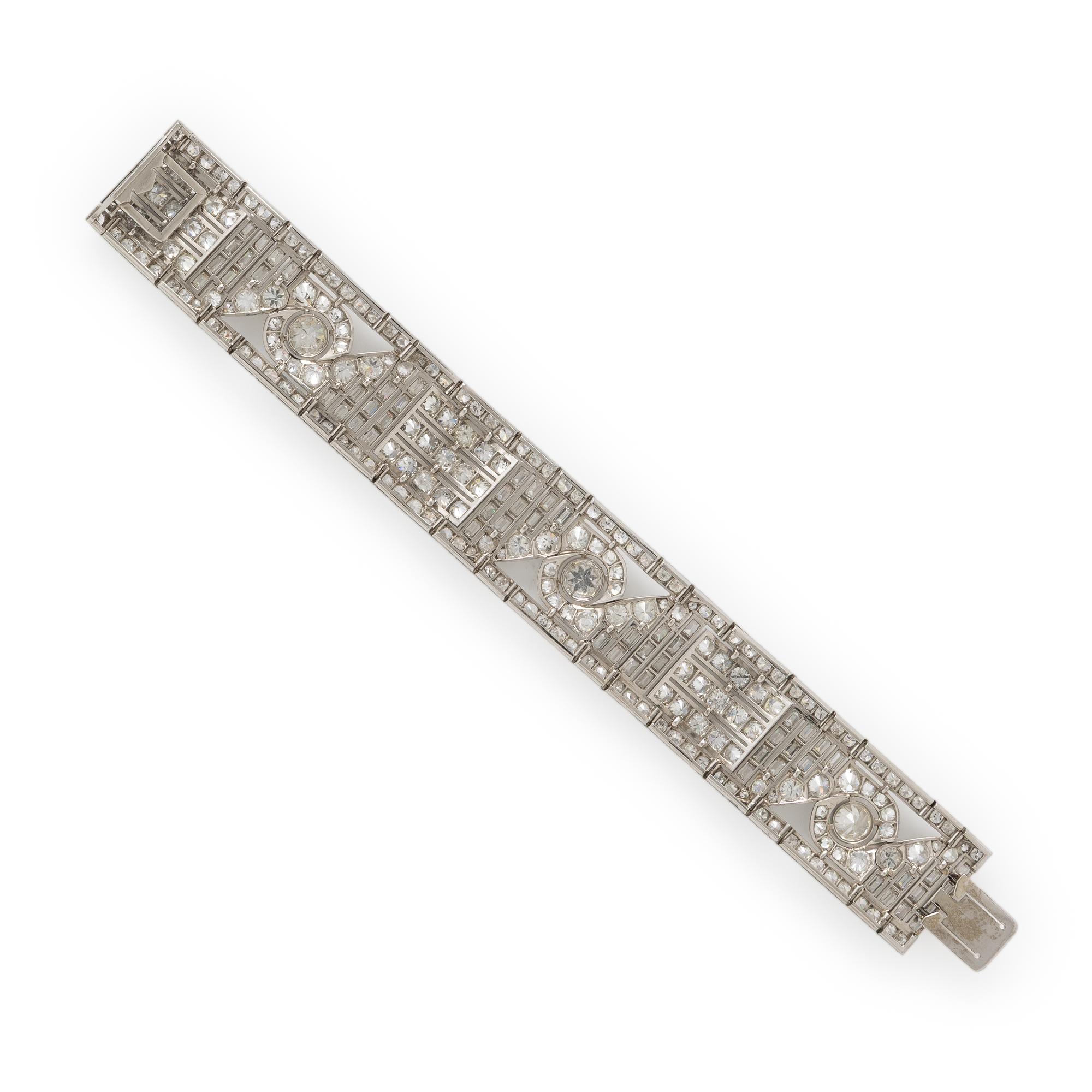 Maynier et Pinçon, Art Deco, Diamond and Platinum Bracelet