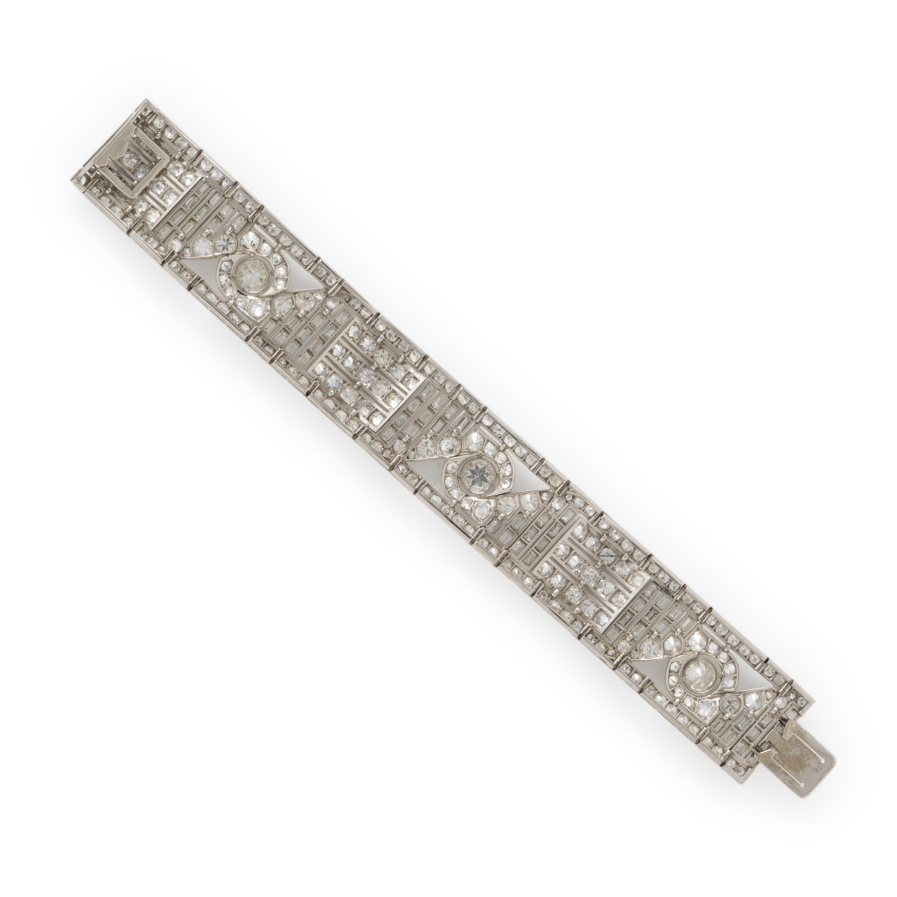 Maynier et Pinçon, Art Deco, Diamond and Platinum Bracelet