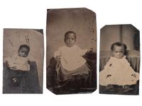 [EARLY PHOTOGRAPHY - PORTRAITURE]. Full plate copy tintype of an African American couple.