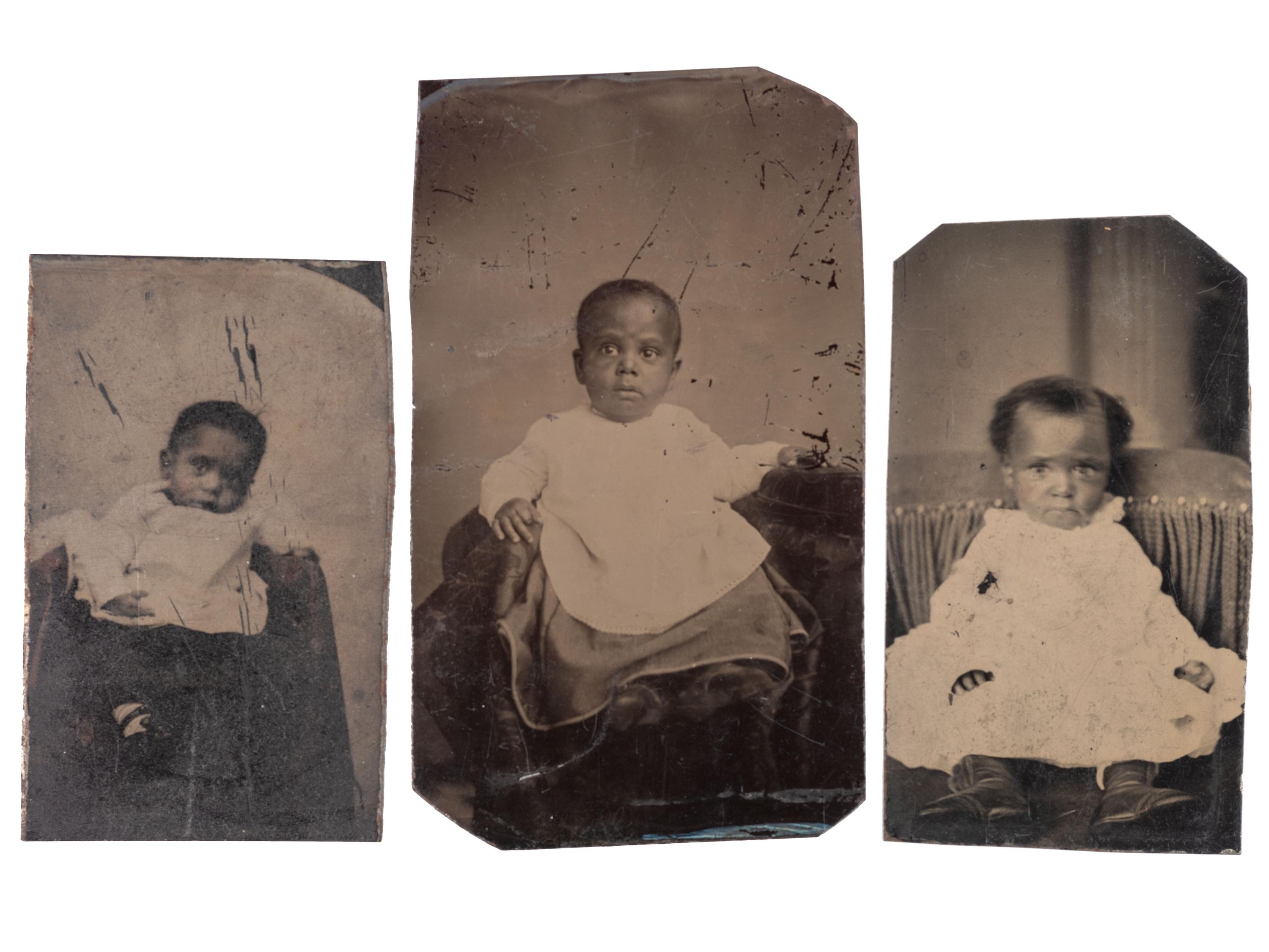 [EARLY PHOTOGRAPHY - PORTRAITURE]. Full plate copy tintype of an African American couple.