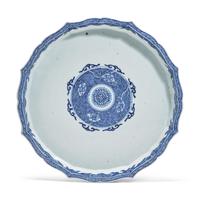 A Large Chinese Export Blue and White Serving Plate