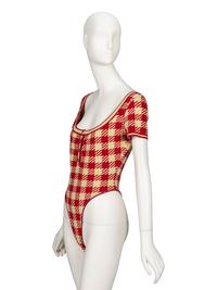 Alaïa, Red Gingham Knit Bodysuit, S/S 1991