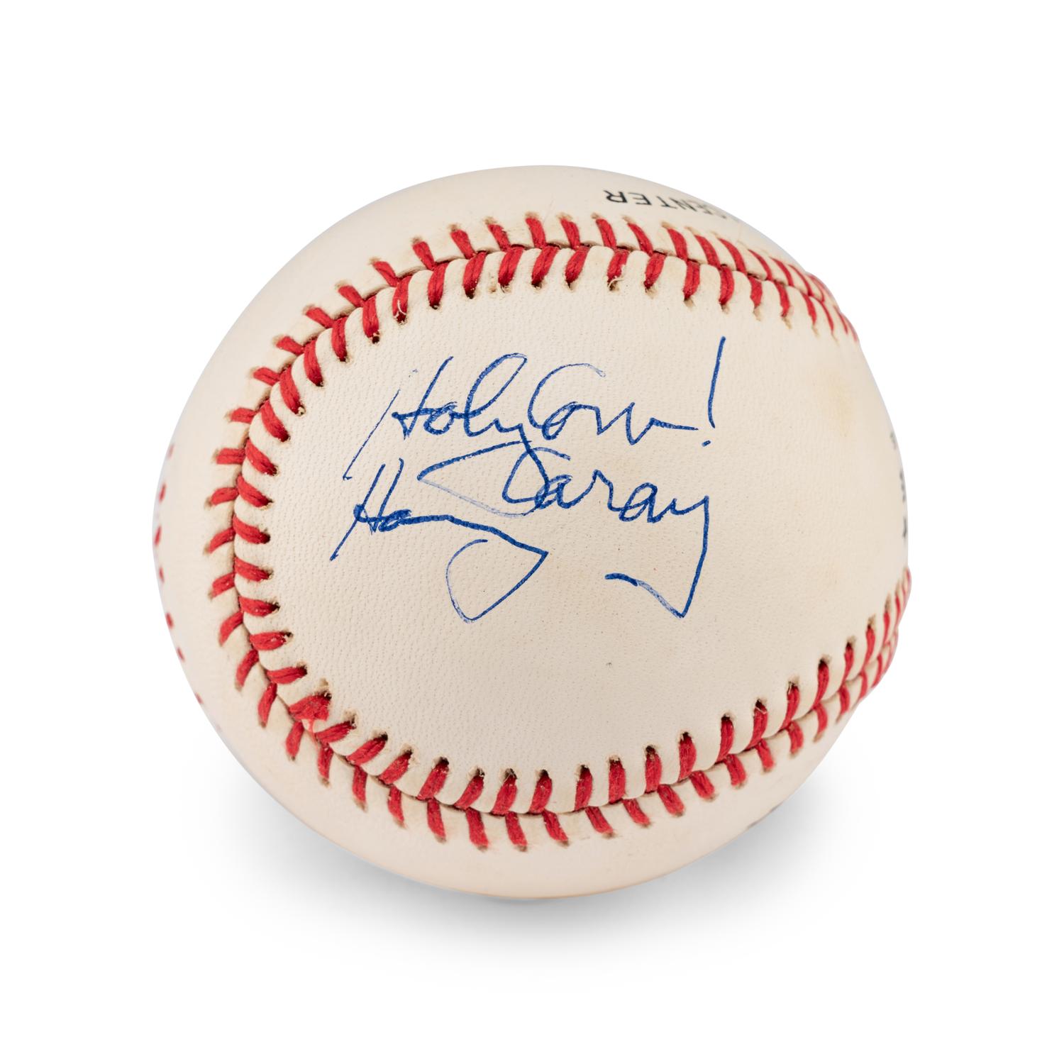 A Harry Caray Single Signed Autograph Baseball