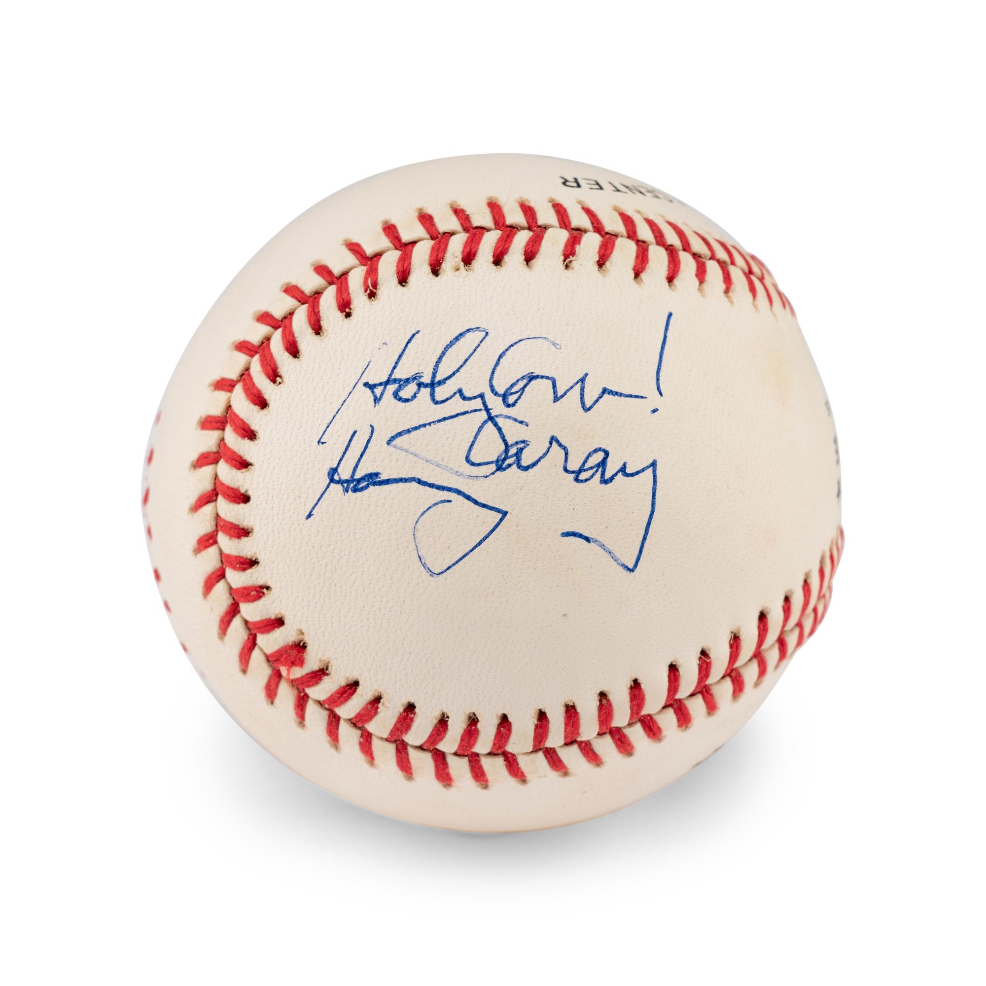 A Harry Caray Single Signed Autograph Baseball