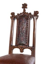 A Gothic Revival Walnut Side Chair