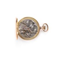 J.E. CALDWELL & CO., 14K YELLOW GOLD OPEN FACE POCKET WATCH